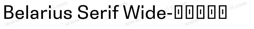 Belarius Serif Wide字体转换